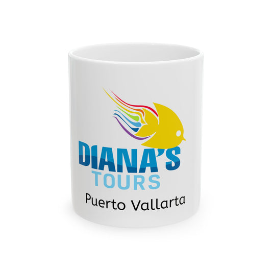 Personalized Travel Ceramic Mug – Diana's Tours – Puerto Vallarta