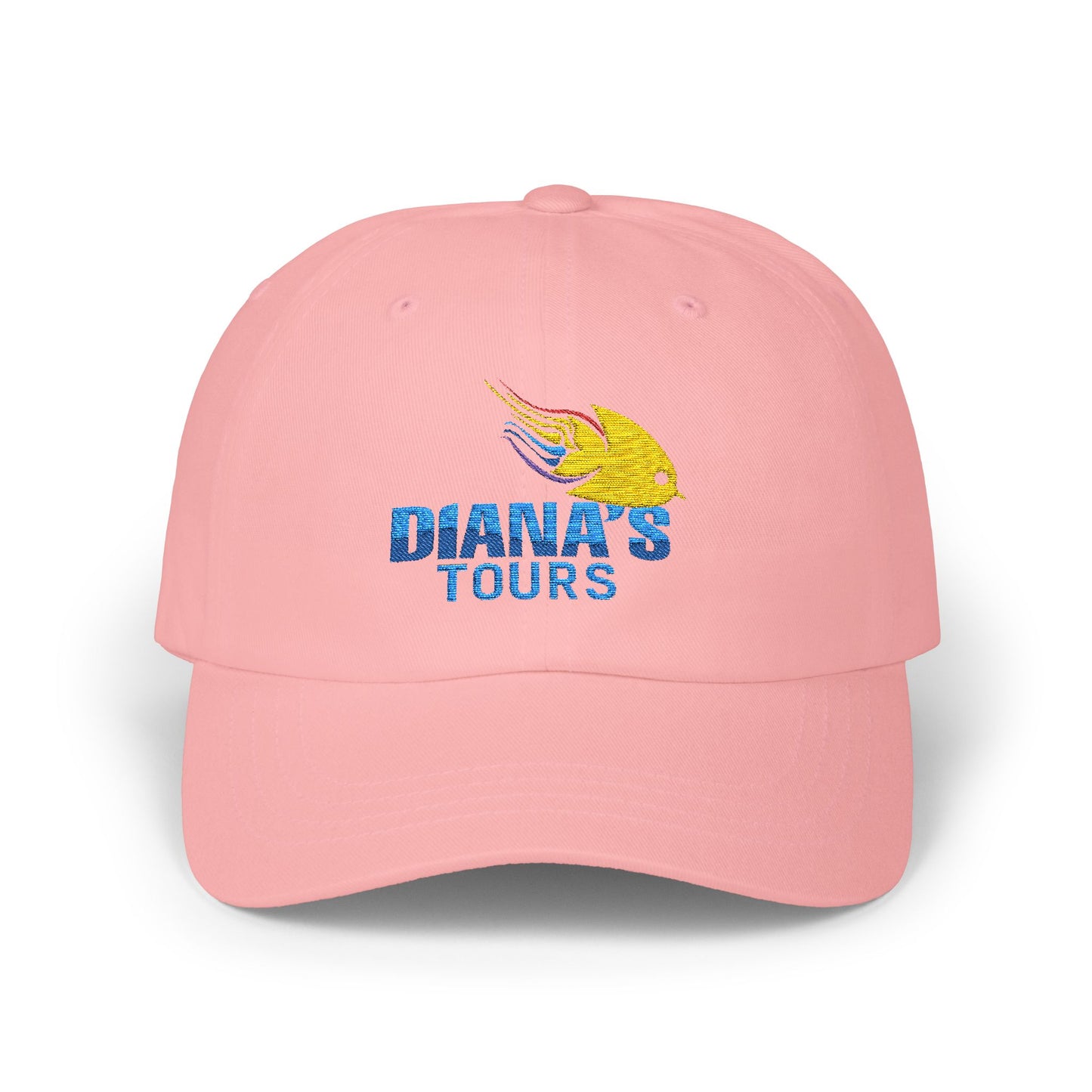 Classic Dad Cap - Diana's Tours Embroidered White Hat for Travel Lovers