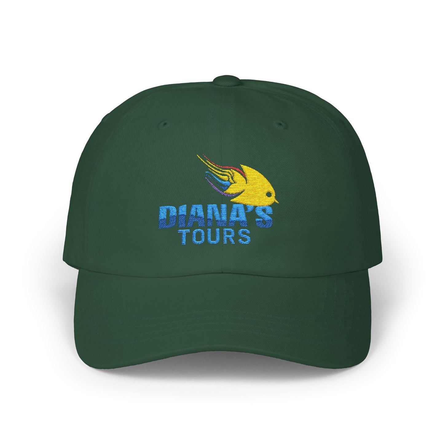 Classic Dad Cap - Diana's Tours Embroidered White Hat for Travel Lovers