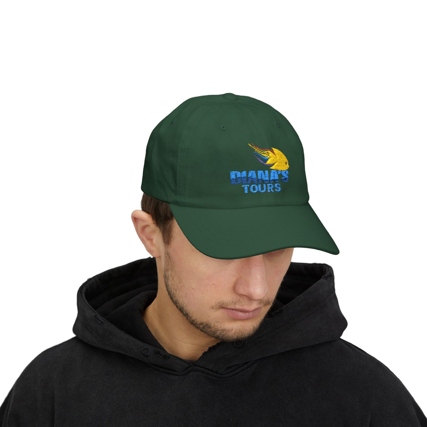 Classic Dad Cap - Diana's Tours Embroidered White Hat for Travel Lovers
