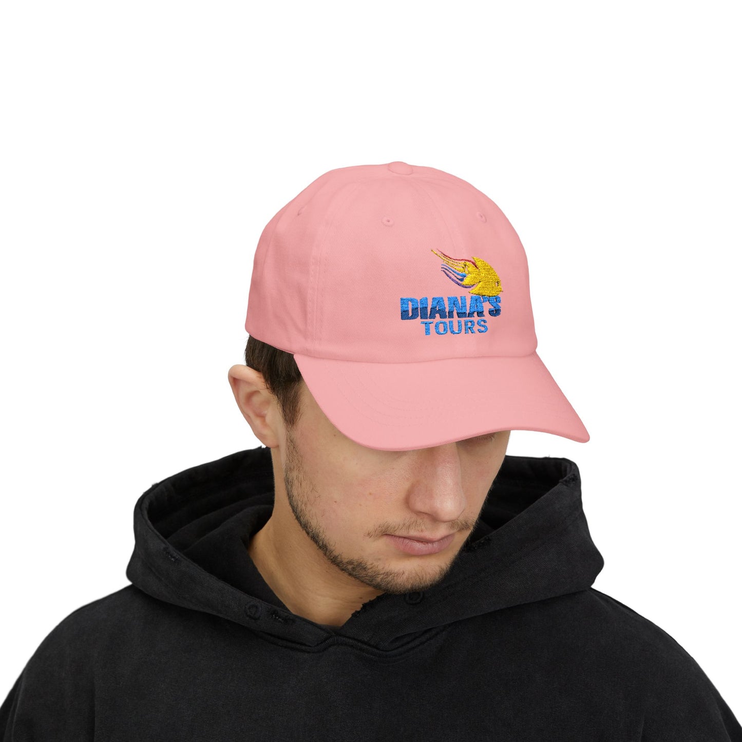 Classic Dad Cap - Diana's Tours Embroidered White Hat for Travel Lovers