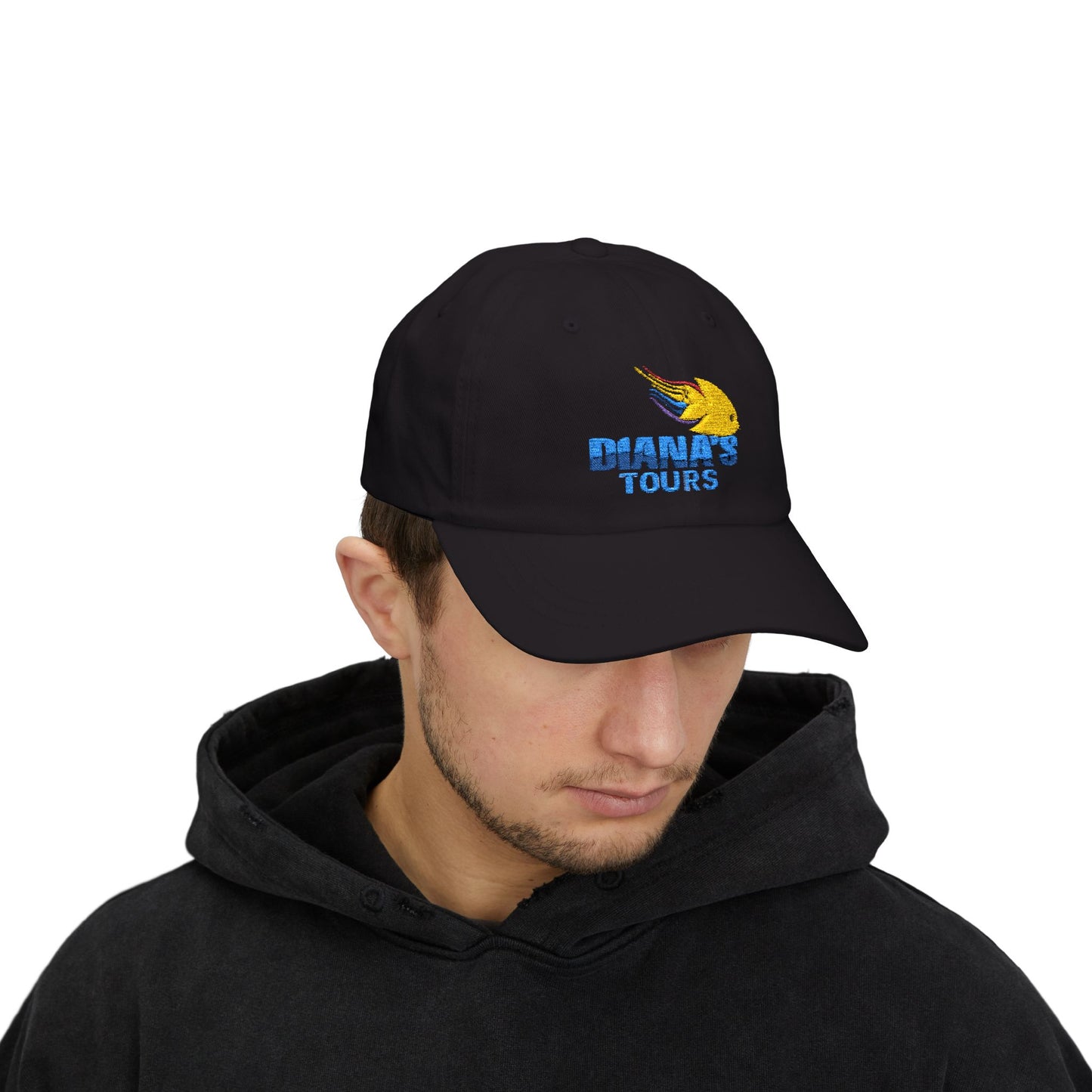 Classic Dad Cap - Diana's Tours Embroidered White Hat for Travel Lovers